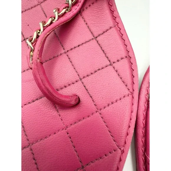CHANEL Authentic Lambskin Fuchsia And Gold Color Thong Sandals Coco 42 US 11 - Picture 8 of 16